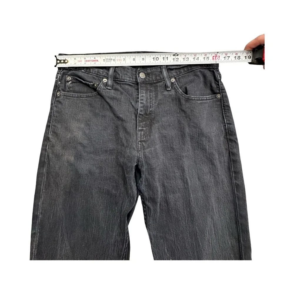 Levi's Jeans Mens W32 L32 Black 511 Slim Fit Bleach Dip Dye Custom Punk Grunge